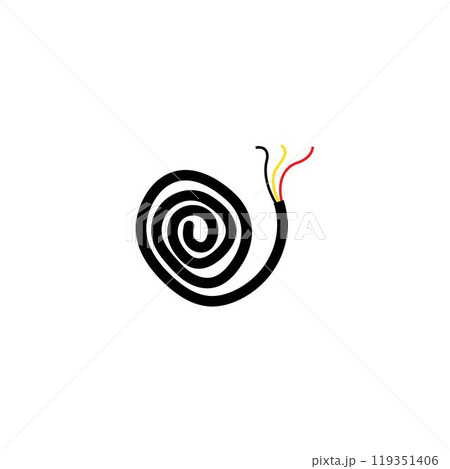 High Voltage Cable Logo Vector Template illustration design 119351406