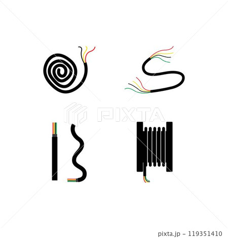 High Voltage Cable Logo Vector Template illustration design 119351410