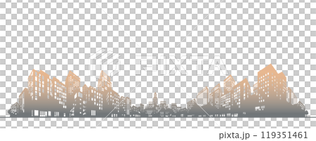 Illustration of a cityscape expressed in shadows. Illustration of a cityscape expressed in shadows. 119351461