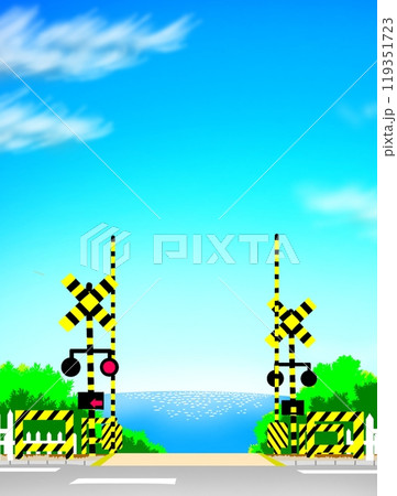 踏み切りと海 踏み切りと海 119351723