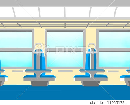 ローカル車両の車内 119351724