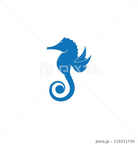 Sea horse illustration logo vector 119351750
