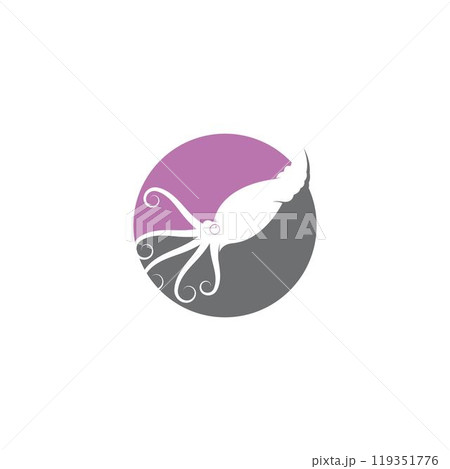 Squid logo vector template 119351776