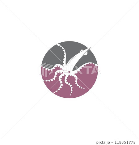 Squid logo vector template 119351778