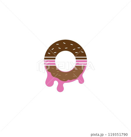 Donuts illustration logo vector 119351790