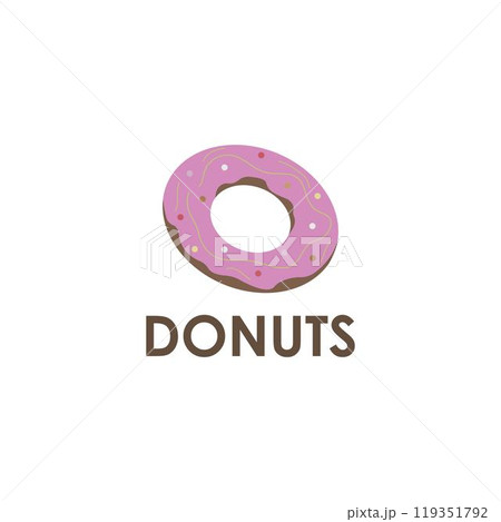 Donuts illustration logo vector 119351792