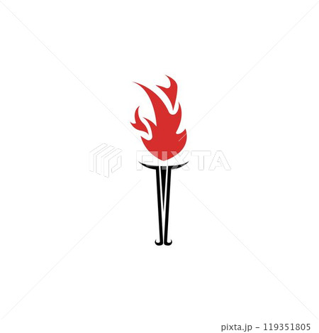 Torch vector icon illustration design Torch vector icon illustration design 119351805
