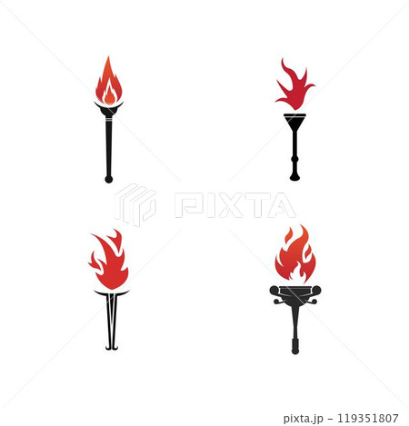 Torch vector icon illustration design 119351807
