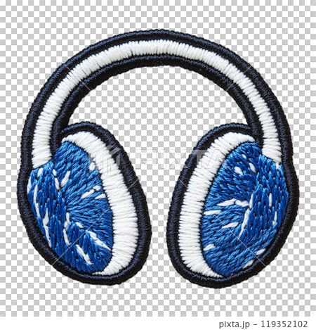 藍色耳罩刺繡貼片 藍色耳罩刺繡貼片 119352102