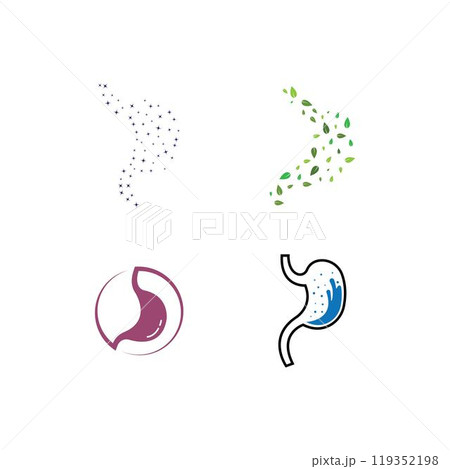 stomach care icon designs concept 119352198