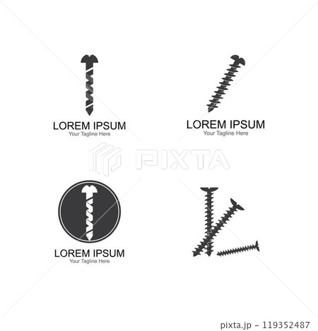 screw icon vector logo template screw icon vector logo template 119352487