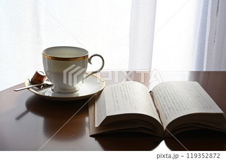 コーヒーを飲みながらの読書 コーヒーを飲みながらの読書 119352872