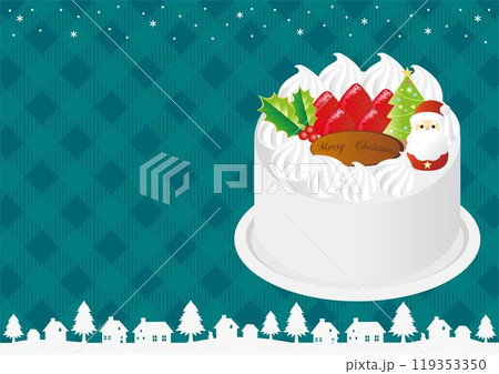 フレーム バナー クリスマスケーキ クリスマス サンタクロース 街並み 背景 イラスト フレーム バナー クリスマスケーキ クリスマス サンタクロース 街並み 背景 イラスト 119353350