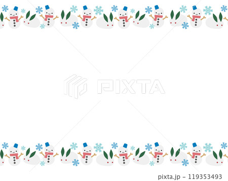 雪だるまのフレーム 119353493