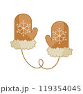 Winter mittens with snowflake 119354045