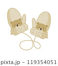 Winter mittens with bears 119354051