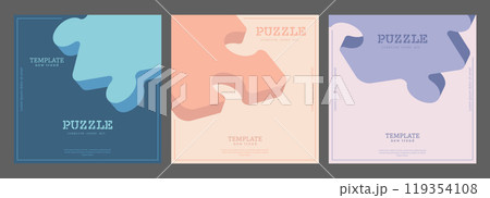 Puzzle. A template for a poster, cover banner, or interior design. A simple composition for a creative idea 119354108