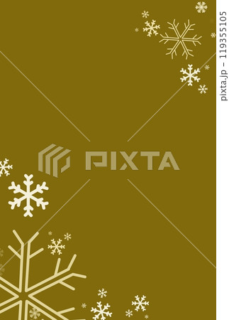 黄色の雪の結晶のフレーム 黄色の雪の結晶のフレーム 119355105