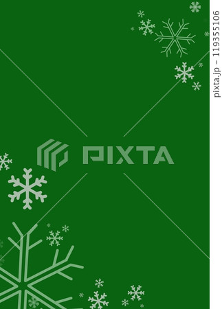 緑の雪の結晶のフレーム 119355106