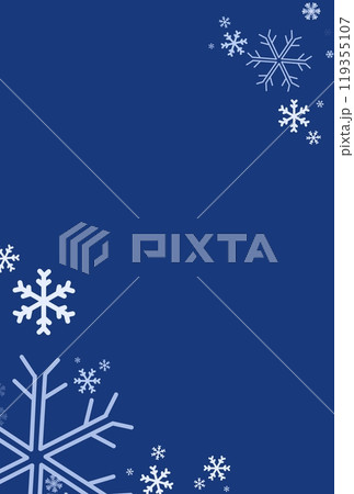 青い雪の結晶のフレーム 青い雪の結晶のフレーム 119355107