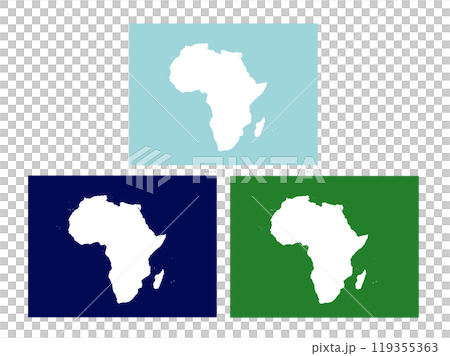 非洲空白地圖_背景3色套裝 119355363