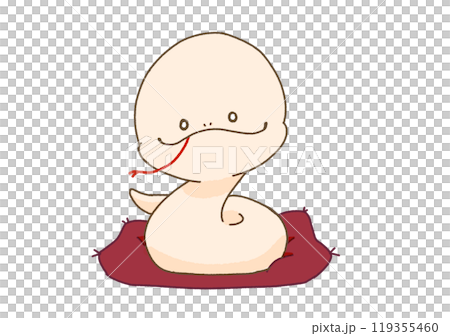 Illustration for New Year's cards for the Year of the Snake Illustration for New Year's cards for the Year of the Snake 119355460