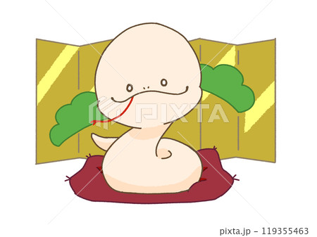 巳年の年賀状用イラスト 巳年の年賀状用イラスト 119355463