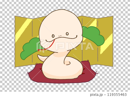 巳年の年賀状用イラスト 巳年の年賀状用イラスト 119355463