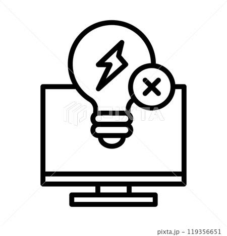 パソコンの電源が勝手に落ちてしまうアイコン。 パソコンの電源が勝手に落ちてしまうアイコン。 119356651
