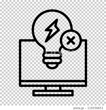 パソコンの電源が勝手に落ちてしまうアイコン。 パソコンの電源が勝手に落ちてしまうアイコン。 119356651