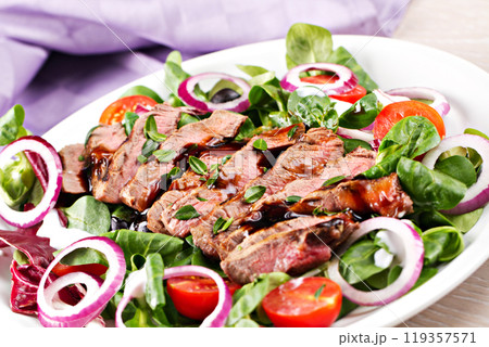 Fillet of beef with salad Fillet of beef with salad 119357571