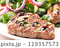 Fillet of beef with salad 119357573
