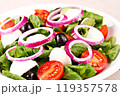 Mixed salad on a plate 119357578