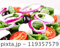 Mixed salad on a plate 119357579