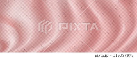 Pink transparent gel texture with bubble and wave 119357979