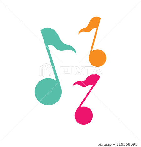 Music note icon logo vector Music note icon logo vector 119358095