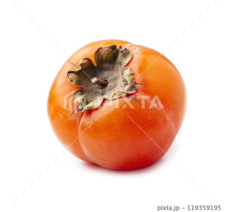 persimmon with leaves persimmon with leaves 119359195