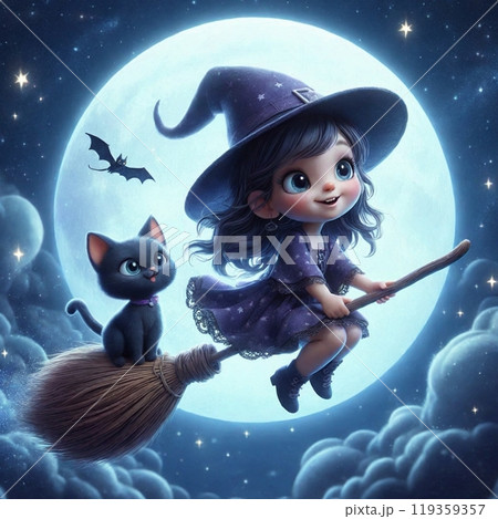 星と月に包まれた魔女と黒猫の冒険 星と月に包まれた魔女と黒猫の冒険 119359357