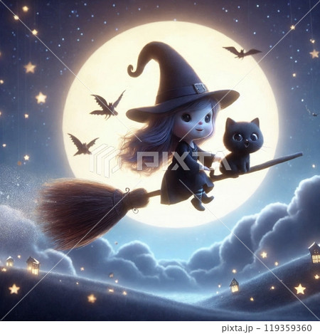 星と月に包まれた魔女と黒猫の冒険 星と月に包まれた魔女と黒猫の冒険 119359360