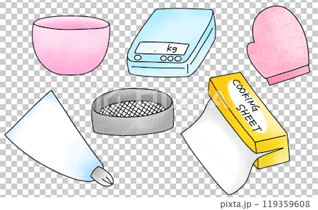 Relaxed simple baking set (analog style) 119359608