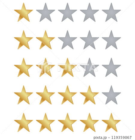 ランキング星評価のイラストセット ランキング星評価のイラストセット 119359867