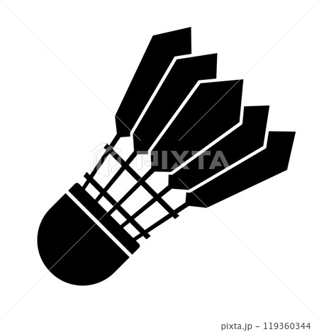 バドミントンシャトルコックのシルエット 119360344