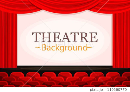 Flat background of theater Flat background of theater 119360770