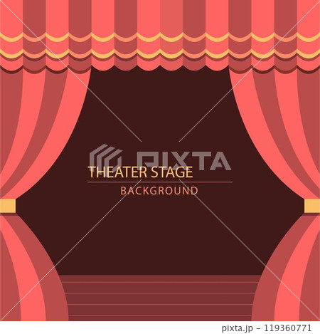 Background of theater stage with curtains in red tones Background of theater stage with curtains in red tones 119360771