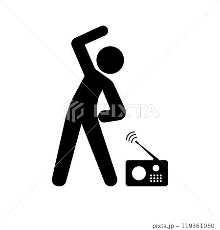 ラジオ体操 シルエット 119361080