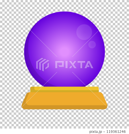 Crystal ball icon purple 119361246