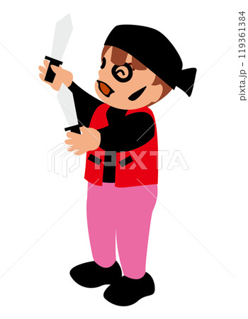 ハロウィンの仮装をする子どものイラスト01 ハロウィンの仮装をする子どものイラスト01 119361384