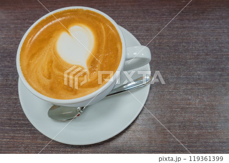【カフェラテ】ハートのラテアート 119361399