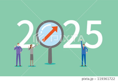 2025年のビジネストレンドのイメージイラスト 119361722