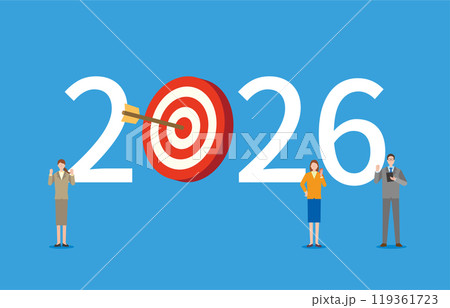 2026年のビジネストレンドのイメージイラスト 119361723